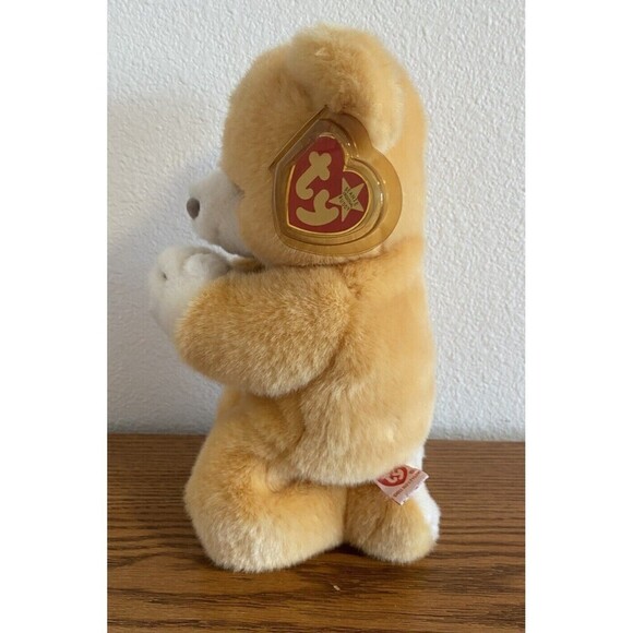 TY 1999 Beanie Buddies HOPE Praying Bear Original Tag & Label Plush 10" Vintage - Picture 8 of 12